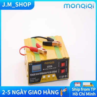 Monqiqi Máy sạc ắc quy 12V-24V 3-200AH, 168 chế độ, giá chỉ 230.000 VND - Đa năng, nhanh chóng 8