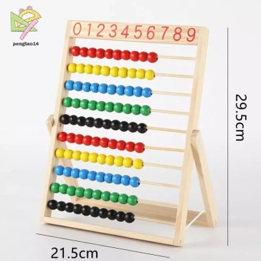 Montessori Bàn Tính Số Học 100 Hạt - Đồ Chơi Giáo Dục Mầm Non, Quà Tặng Bé 1 Cái 3