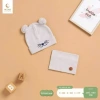 MOON Set Khăn Mũ Qủa Bông 0-3 tuổi 3-13kg - Siêu mềm, Giá chỉ 150.000đ giảm từ 189.000đ