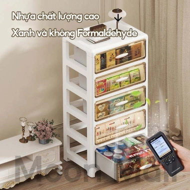 Moon Tủ Đựng Đồ Đa Năng Bánh Xe, Ngăn Kéo Nhựa Cao Cấp, Kệ Quần Áo Trẻ Em Nhiều Tầng - Giá Ưu Đãi 239k
