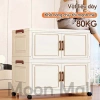 Moon Tủ Đựng Đồ Gấp Đa Năng 50-80cm Nhiều Tầng Nhựa Bánh Xe - Quần Áo Trẻ Em 379.000 VND 5