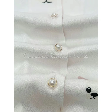 MOONIE Đồ ngủ pijama dài tay lụa xước cao cấp họa tiết cute - Giá chỉ 245.000₫ 4
