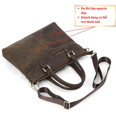 MoonLeather Cặp da bò thật cao cấp ZKC04 - Lịch lãm sang trọng, thiết kế tinh tế 4