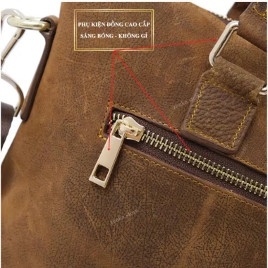 MoonLeather Cặp da bò thật cao cấp ZKC04 - Lịch lãm sang trọng, thiết kế tinh tế 6