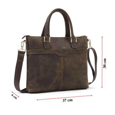 MoonLeather Cặp da bò thật cao cấp ZKC04 - Lịch lãm sang trọng, thiết kế tinh tế 7