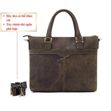 MoonLeather Cặp da bò thật cao cấp ZKC04 - Lịch lãm sang trọng, thiết kế tinh tế 8