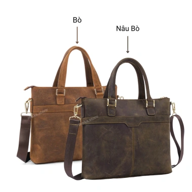 MoonLeather Cặp da bò thật cao cấp ZKC04 - Lịch lãm sang trọng, thiết kế tinh tế 9