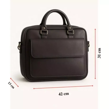 MoonLeather Cặp xách công sở cỡ lớn, đựng laptop 15.6 inch, nhiều ngăn rộng rãi - 500k