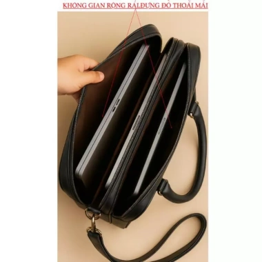 MoonLeather Cặp xách công sở cỡ lớn, đựng laptop 15.6 inch, nhiều ngăn rộng rãi - 500k