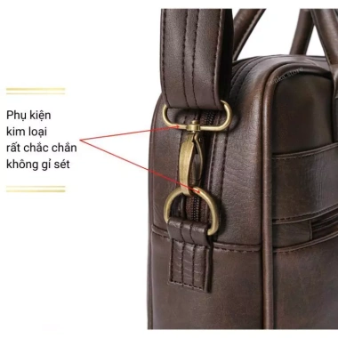 MoonLeather Cặp xách công sở cỡ lớn, đựng laptop 15.6 inch, nhiều ngăn rộng rãi - 500k