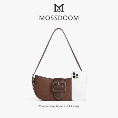 MOSSDOOM Delfa Bag - Túi Đeo Vai Da Lộn Phong Cách Pháp Cổ Điển, Giá 389.000 VNĐ 2