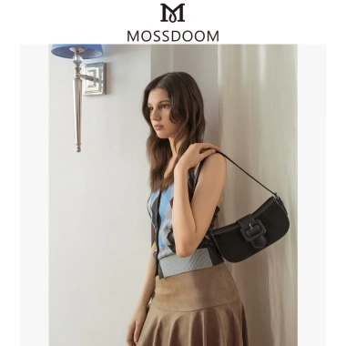 MOSSDOOM Delfa Bag - Túi Đeo Vai Da Lộn Phong Cách Pháp Cổ Điển, Giá 389.000 VNĐ 6