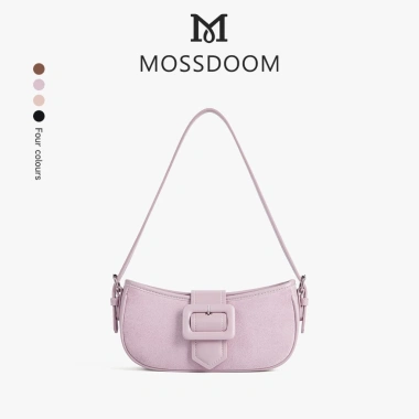 MOSSDOOM Delfa Bag - Túi Đeo Vai Da Lộn Phong Cách Pháp Cổ Điển, Giá 389.000 VNĐ 9