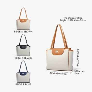MOSSDOOM Zuri Bag Túi Đeo Vai Nữ Dung Tích Lớn, Nhiều Ngăn, Phù Hợp Đi Làm 469.000đ