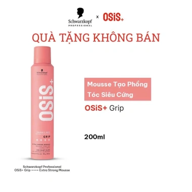 Mousse Tạo Phồng Tóc Siêu Cứng OSiS+ GRIP 200ml - Quà Tặng 1 Triệu, Giá 1.3 Triệu