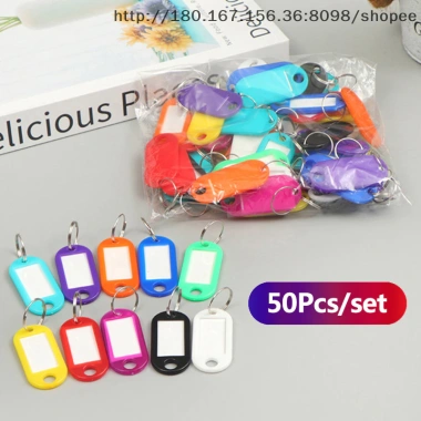 Mpjow 50 chiếc móc khóa đa màu kèm thẻ ID, nhãn TEL, bút đánh dấu - 53.892₫ 2