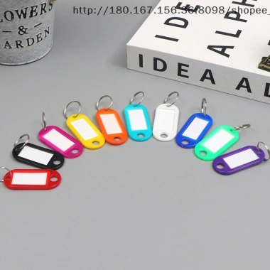 Mpjow 50 chiếc móc khóa đa màu kèm thẻ ID, nhãn TEL, bút đánh dấu - 53.892₫ 4