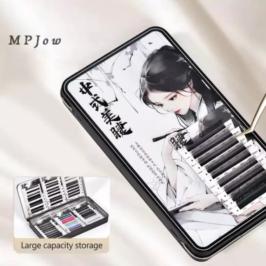 MPJow Rỗng Từ Tính Lông Mi Giả - Hộp Bảo Quản Du Lịch 6 Diskettes Lash Giá Đỡ