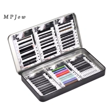 MPJow Rỗng Từ Tính Lông Mi Giả - Hộp Bảo Quản Du Lịch 6 Diskettes Lash Giá Đỡ