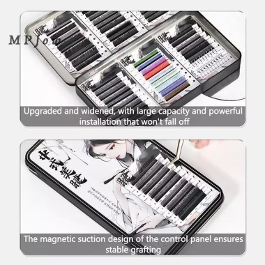 MPJow Rỗng Từ Tính Lông Mi Giả - Hộp Bảo Quản Du Lịch 6 Diskettes Lash Giá Đỡ