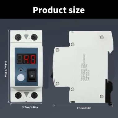 Mtt 40A - Bộ giới hạn dòng điện điều chỉnh, màn hình LED PA66, kỹ sư điện - 213.400₫