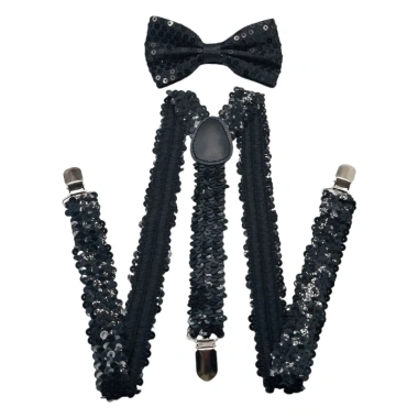 Mtt Nam Sequined Suspenders Bowtie Set - Đạo cụ biểu diễn sân khấu, giá chỉ 97.200 VND 7