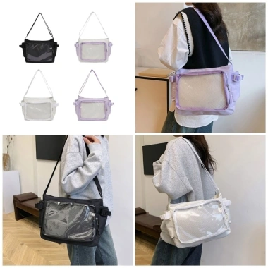 Mtt Túi đeo chéo trong suốt thời trang Satchel – Phù hợp hội nghị, hoạt động trong trường, giảm còn 177.120₫