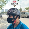 Mũ bảo hiểm 1/2 đầu sơn nhúng carbon - Nón đua ngựa nhẹ nhàng, thời trang phố 4