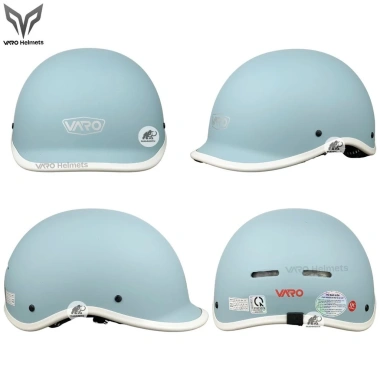 Mũ Bảo Hiểm 1/2 Đầu VARO Kiểu Nhật Dáng Cá Heo Freesize 54-58cm Bảo Hành 12 Tháng 10