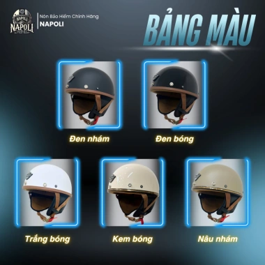 Mũ Bảo Hiểm 1/2 Napoli Harley Chính Hãng N120 N04 - Thiết kế thời trang, thoáng khí, bảo vệ nửa đầu, Giá ưu đãi 165.000đ (Giảm từ 199.650đ)