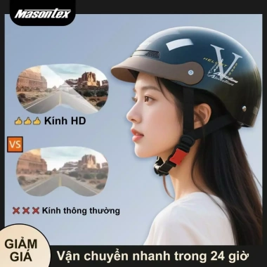 Mũ bảo hiểm 2/1 MASONTEX cao cấp cho xe máy - thoáng khí, nhẹ, thoải mái, 322.000 VND 3