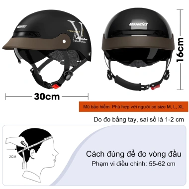 Mũ bảo hiểm 2/1 MASONTEX cao cấp cho xe máy - thoáng khí, nhẹ, thoải mái, 322.000 VND 5