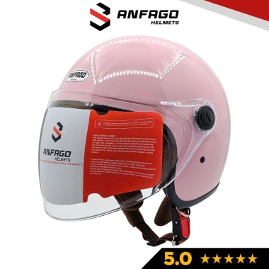 Mũ bảo hiểm 3/4 đầu ANFAGO HELMETS 818 an toàn, kính dài che mặt, nhiều màu nam nữ 8
