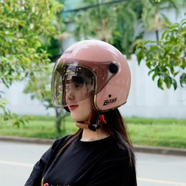 Mũ bảo hiểm 3/4 đầu BOSS AT20 kính chống gió đa màu, thời trang cao cấp, an toàn cho nam nữ – Giá chỉ 273.000đ