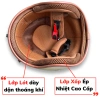Mũ bảo hiểm 3/4 đầu chính hãng trẻ trung, đệm EPS, vải thoáng khí - Đen nhám lót đen, 219k 4