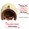 Mũ bảo hiểm 3/4 đầu chính hãng trẻ trung, đệm EPS, vải thoáng khí - Đen nhám lót đen, 219k 5