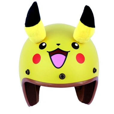 Mũ bảo hiểm 3/4 đầu Pikachu màu vàng có tai cho nam nữ Free Size giảm giá 20%