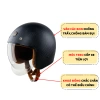 Mũ bảo hiểm 3/4 đầu Royal M139 vân Carbon chống xước, chống bụi mẫu mới 2.025 - 660.000₫ 2