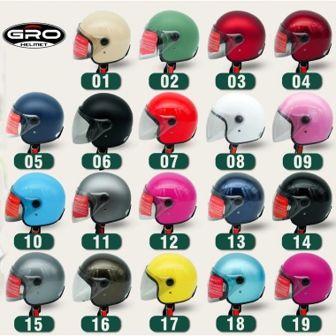Mũ Bảo Hiểm 3/4 GRO Helmet T818 kính dài che mặt, thời trang nữ, khóa kim loại - 259.700₫