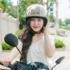 Mũ Bảo Hiểm 3/4 GRO Helmet T818 kính dài che mặt, thời trang nữ, khóa kim loại - 259.700₫ 3