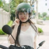 Mũ Bảo Hiểm 3/4 GRO Helmet T818 kính dài che mặt, thời trang nữ, khóa kim loại - 259.700₫ 6