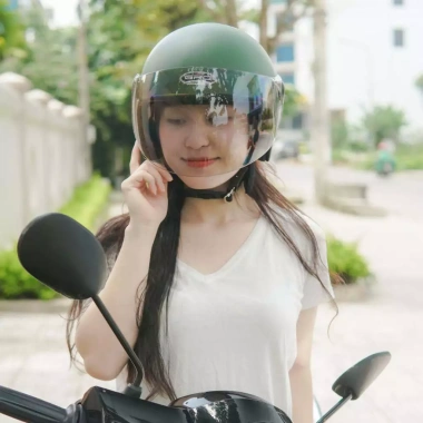 Mũ Bảo Hiểm 3/4 GRO Helmet T818 kính dài che mặt, thời trang nữ, khóa kim loại - 259.700₫