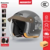 Mũ Bảo Hiểm 3/4 Kính Âm Gập Tự Động ABS Masontex 702 cho Xe Điện - Giá 439.000₫