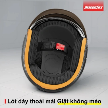 Mũ Bảo Hiểm 3/4 Kính Âm Gập Tự Động ABS Masontex 702 cho Xe Điện - Giá 439.000₫ 5