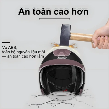 Mũ bảo hiểm 3/4 Masontex 811 cao cấp, kính âm chống xước, đèn hậu phản quang, bộ đôi đẹp 5 Mũ bảo hiểm 3/4 Masontex 811 cao cấp, kính âm chống xước, đèn hậu phản quang, bộ đôi đẹp 5