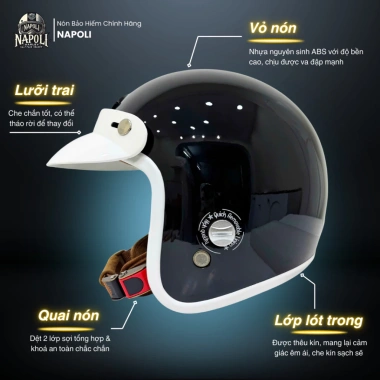 Mũ Bảo Hiểm 3/4 Napoli N099 SH Chính Hãng Viền Nhựa Đủ Màu Freeship Giá 287.900₫ 2 Mũ Bảo Hiểm 3/4 Napoli N099 SH Chính Hãng Viền Nhựa Đủ Màu Freeship Giá 287.900₫ 2