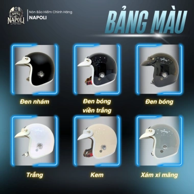 Mũ Bảo Hiểm 3/4 Napoli N099 SH Chính Hãng Viền Nhựa Đủ Màu Freeship Giá 287.900₫
