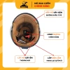 Mũ bảo hiểm 3/4 Napoli SH kèm kính phi công UV, lưỡi trai, kính chắn gió - 400k 3