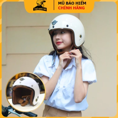 Mũ bảo hiểm 3/4 Napoli SH kèm kính phi công UV, lưỡi trai, kính chắn gió - 400k 6
