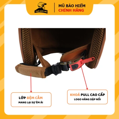 Mũ bảo hiểm 3/4 NTMax kính phi công UV, tặng sticker, nón che tai, giá 250.000₫ 7